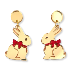 Gold bunny - Earrings