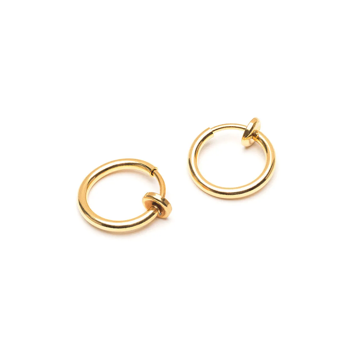Gold Spring Clip-On Earrings