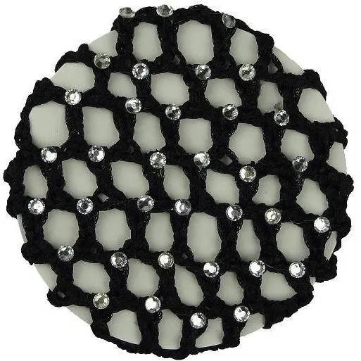 Hamag Diamante Encrusted Crocheted Ribbon Hair Net