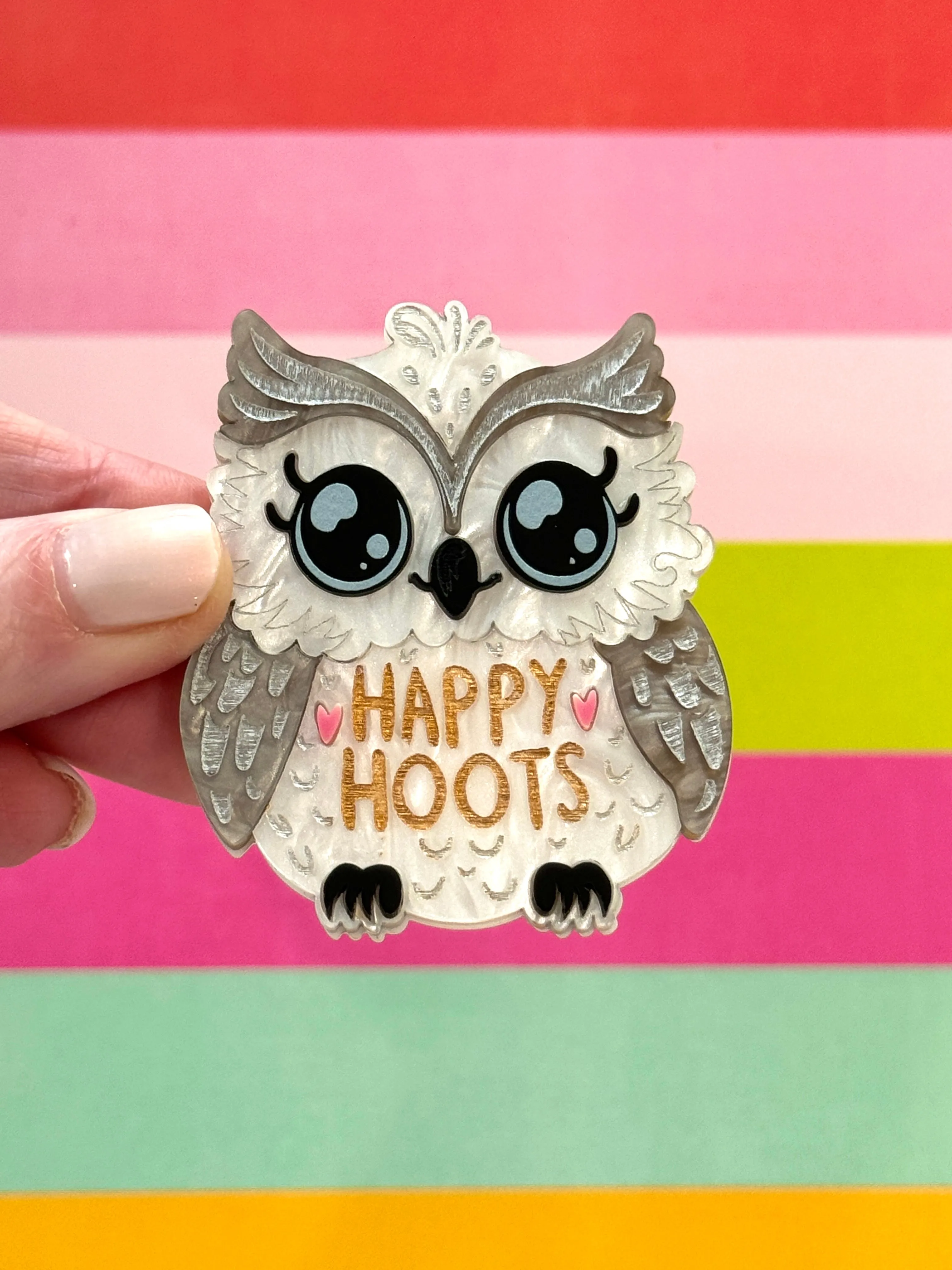 Happy Hoots  - Brooch