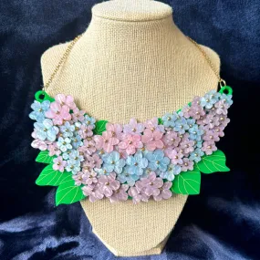 Hydrangea - statement necklace - Set of 2