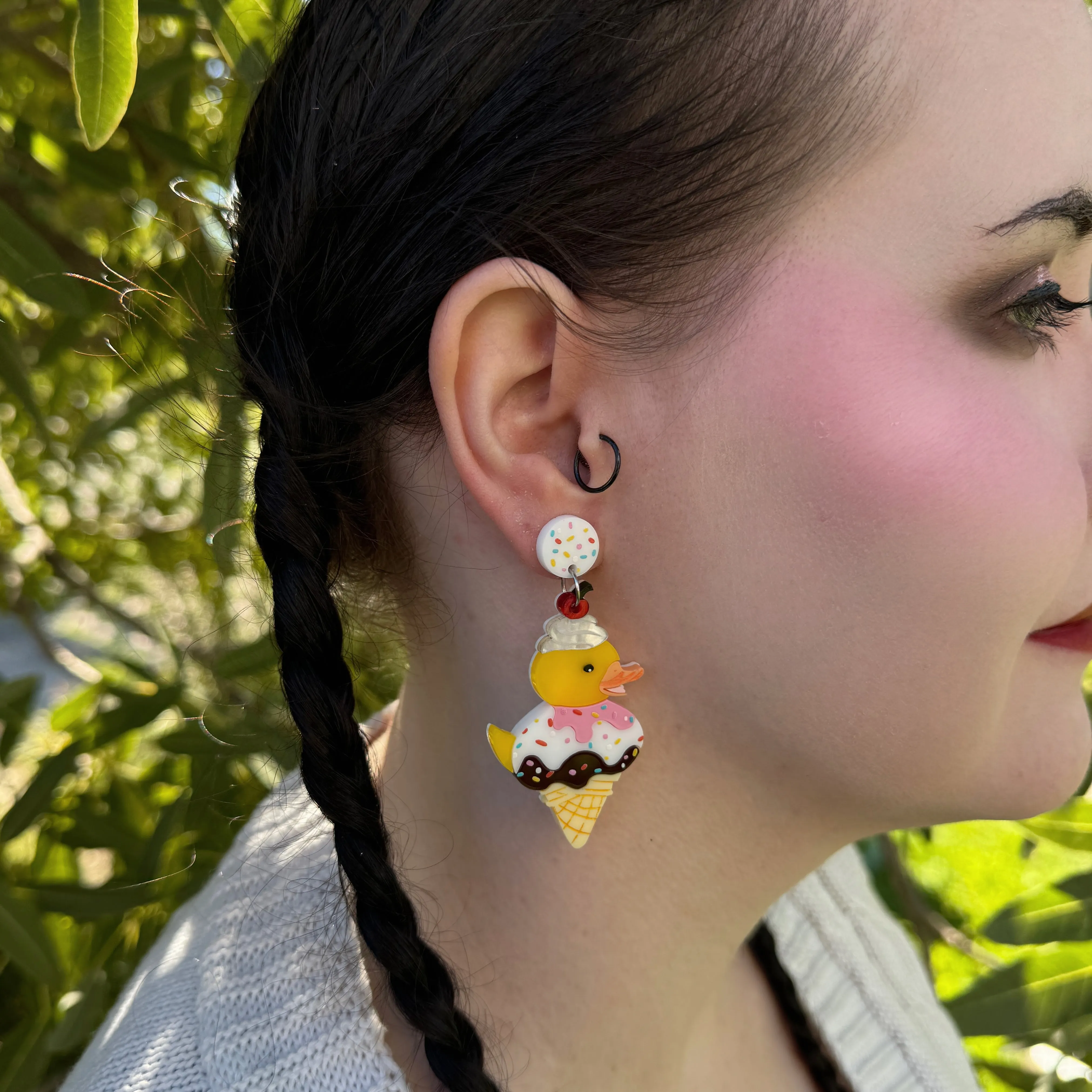 Ice cream🍦 Ducky - earrings