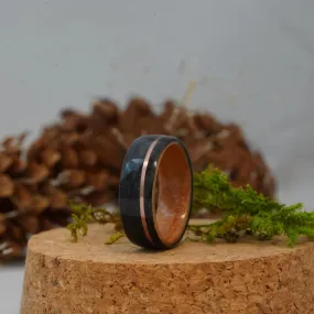 (In-Stock) The Old Fashioned Ring - 14k Rose Gold Inlay - Size 6 | 7mm Wide