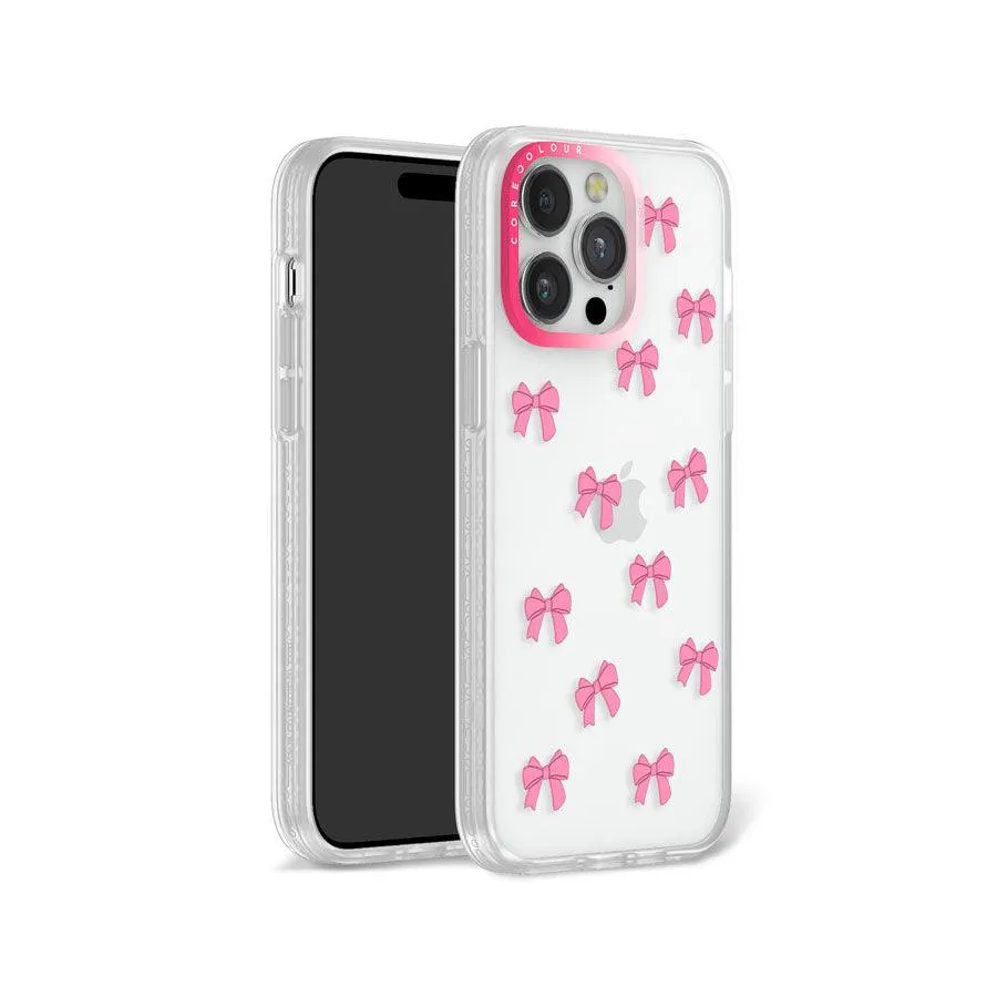 iPhone 12 Pro Pink Ribbon Bow Mini Phone Case MagSafe Compatible