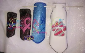 ITH in the hoop Pony tail holder sleeve glove machine embroidery