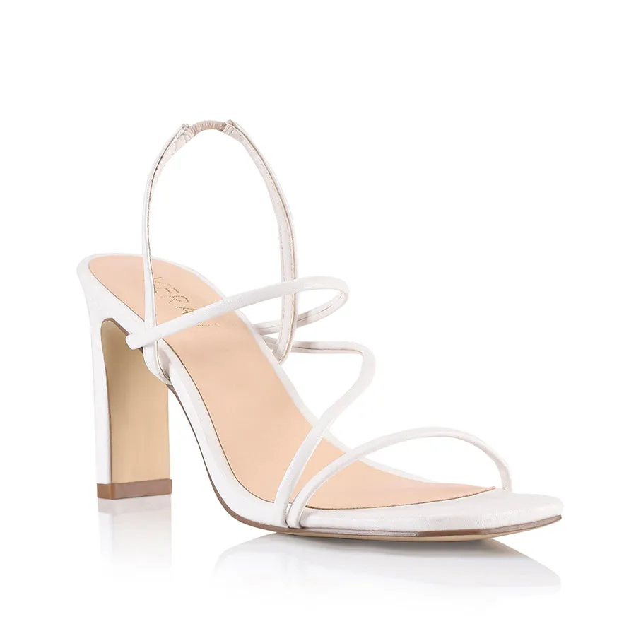 King Slim Strappy Heel - White