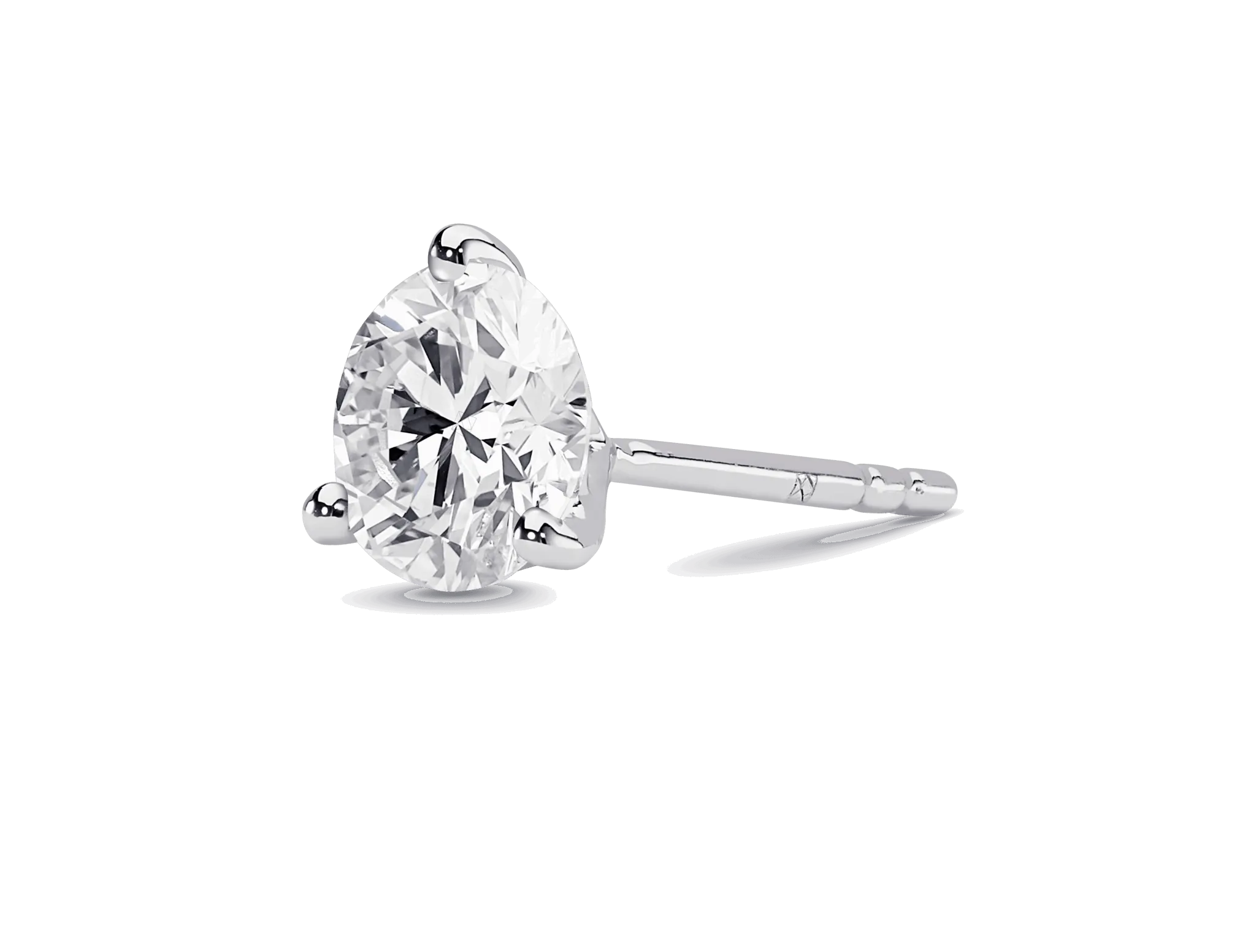 Lab-Grown Diamond 1ct. Round Brilliant Solitaire 14k Gold Stud | White