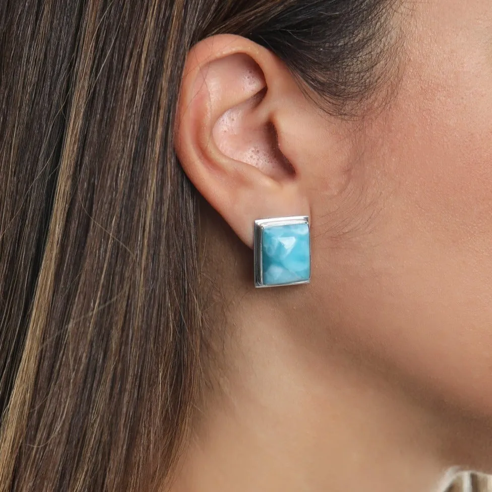 Larimar Clip On Earrings Nova