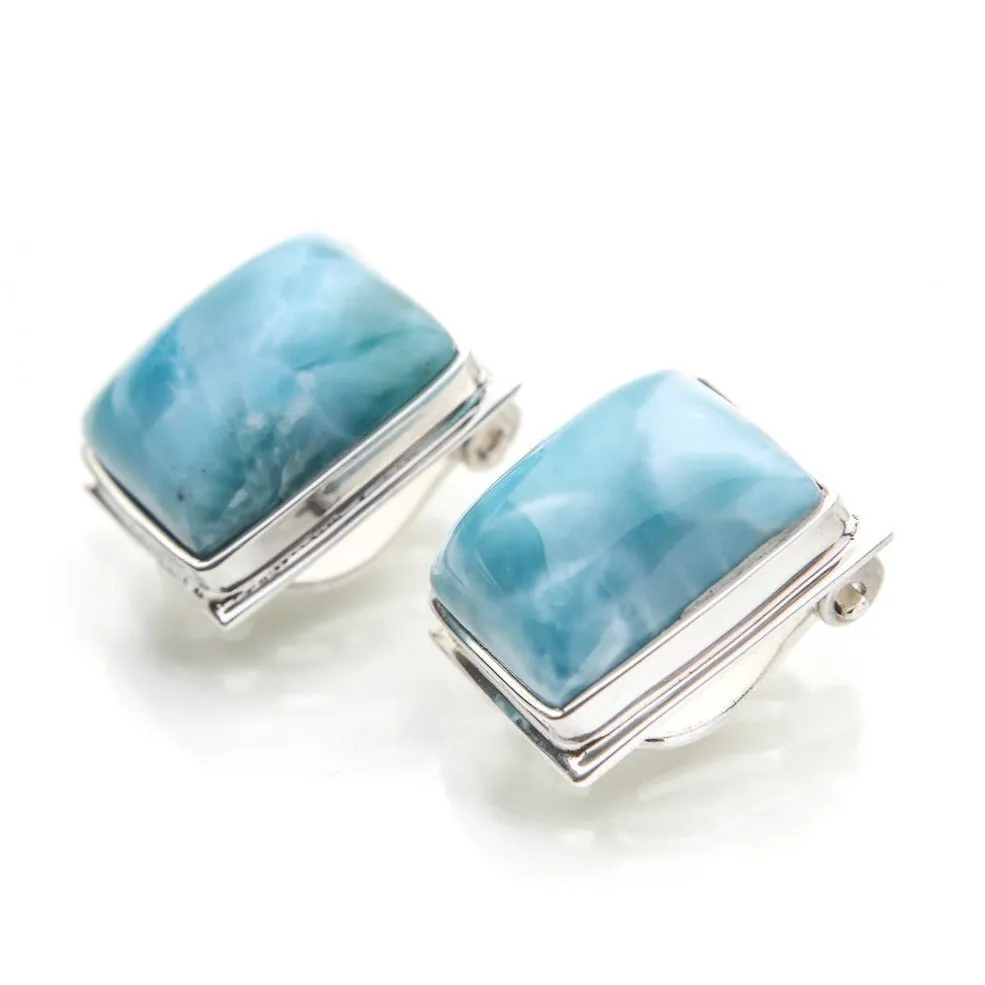 Larimar Clip On Earrings Nova