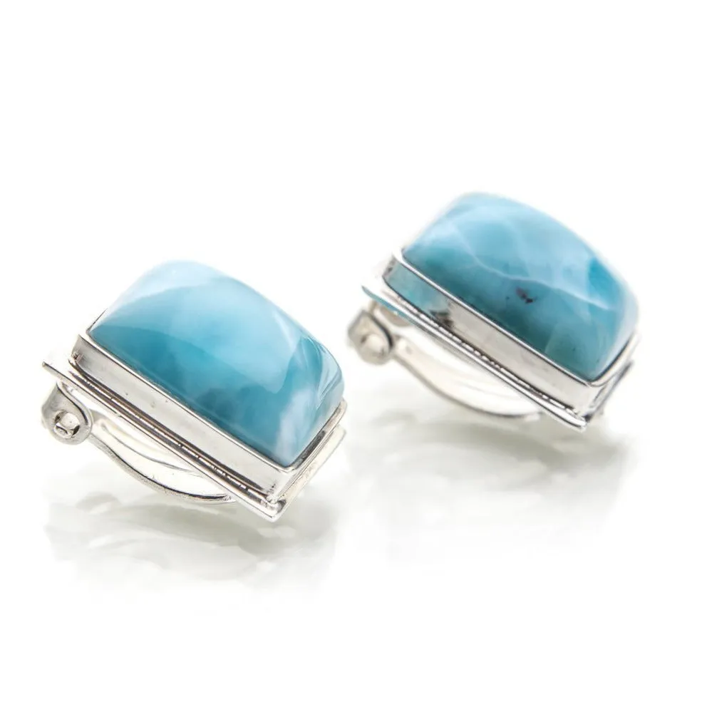 Larimar Clip On Earrings Nova