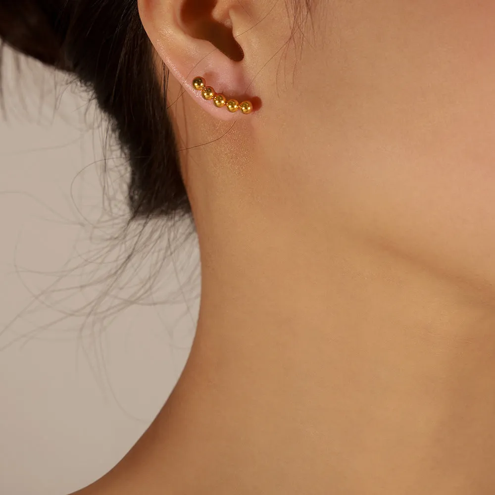 Linear Beaded Earrings