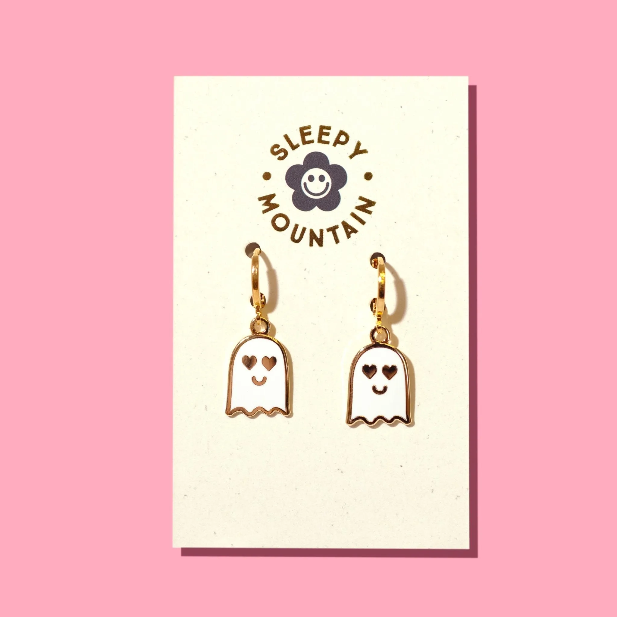 Love Ghost huggie hoop earrings