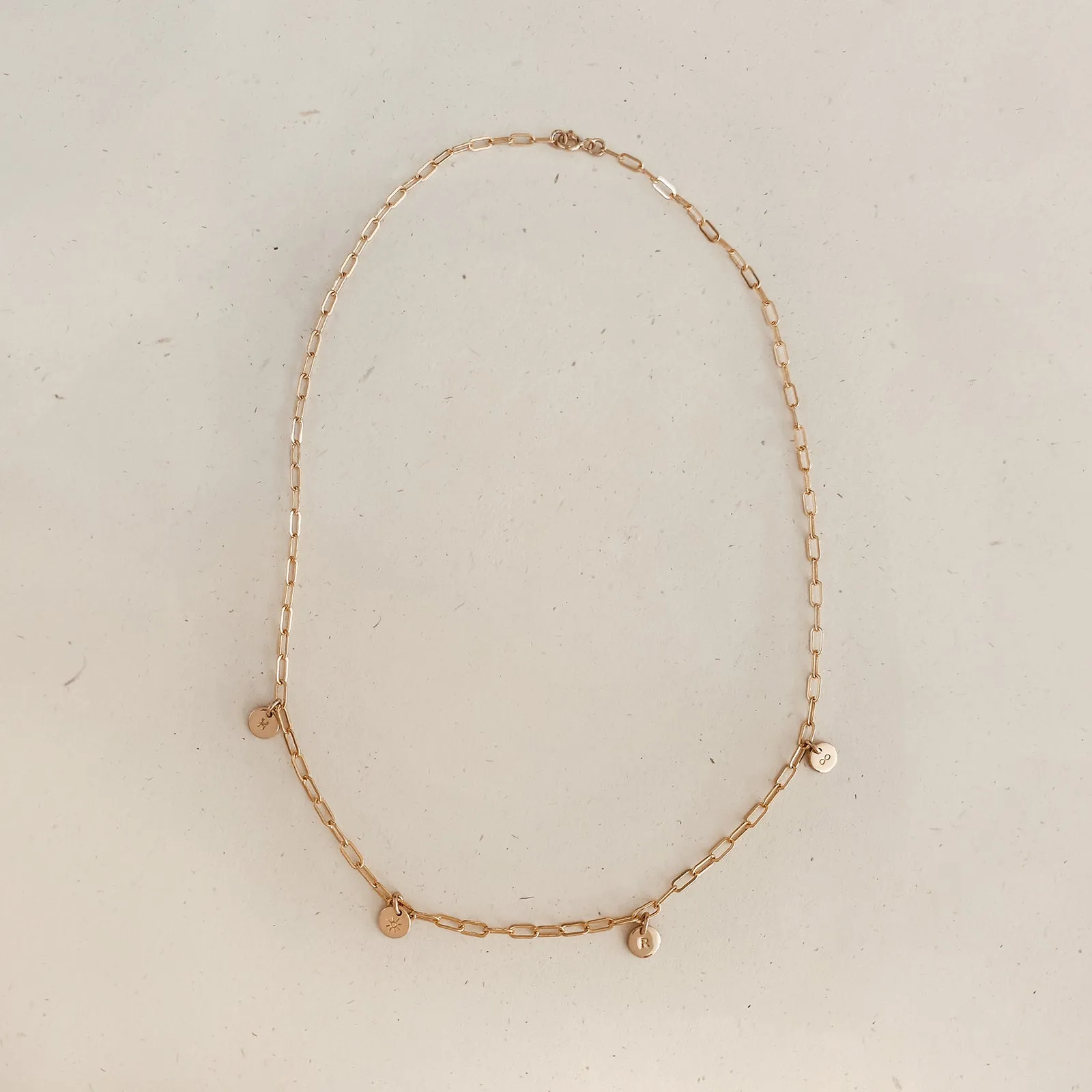 Macie • Tiny Pendant Necklace • Choose Number of Pendants
