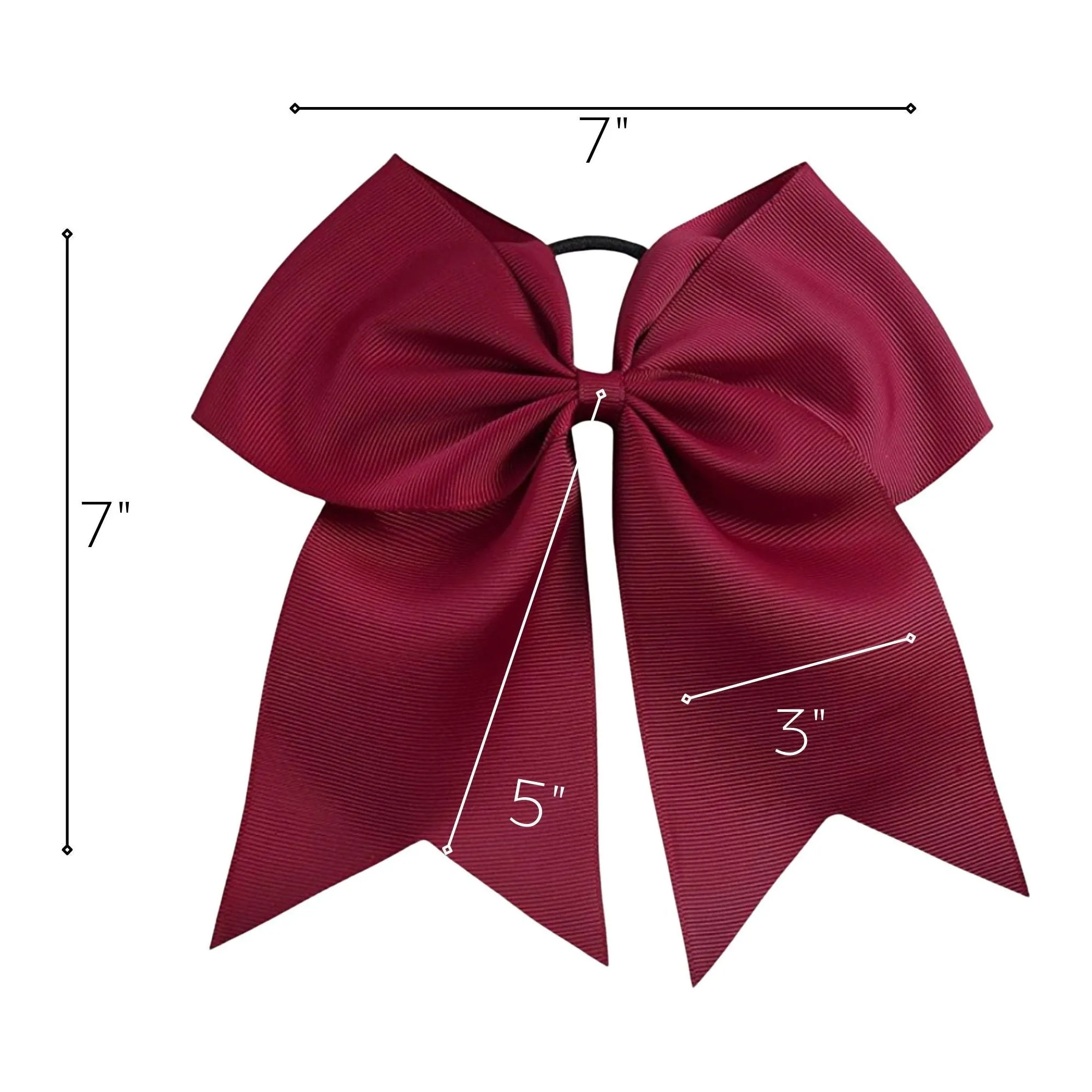Maroon Cheer Bows - 10 Pack