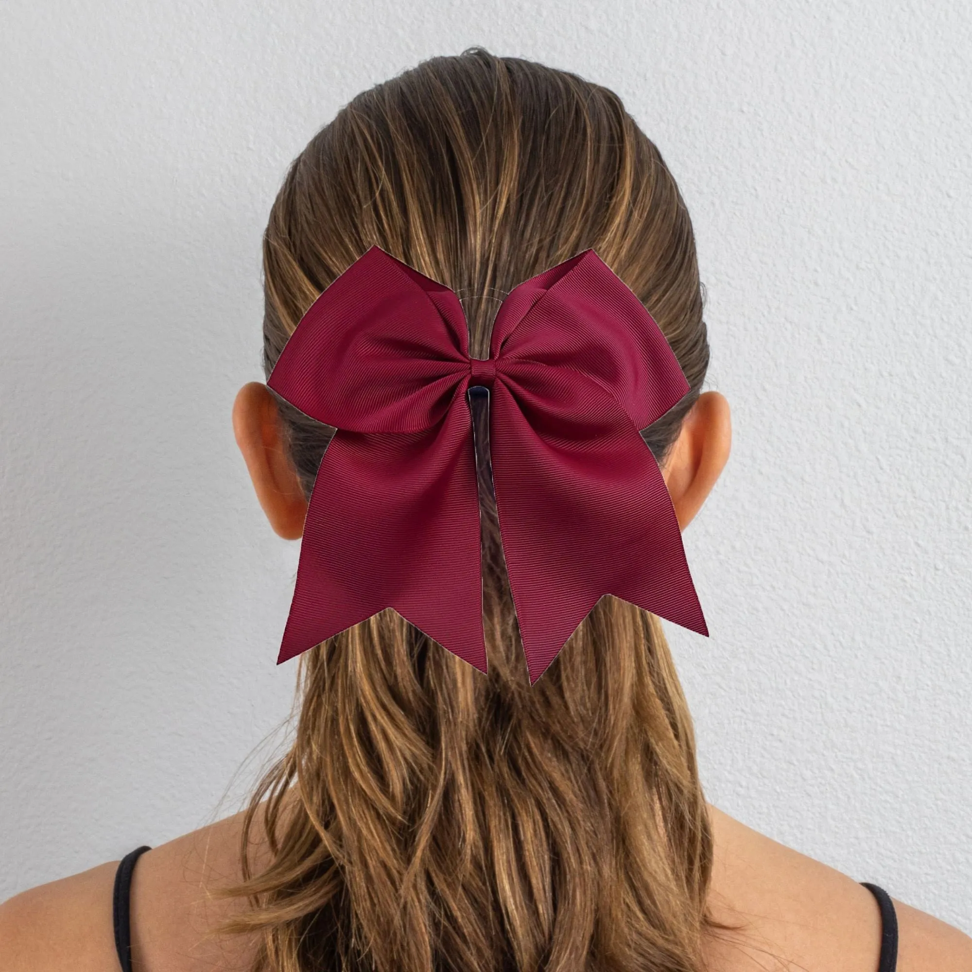 Maroon Cheer Bows - 10 Pack