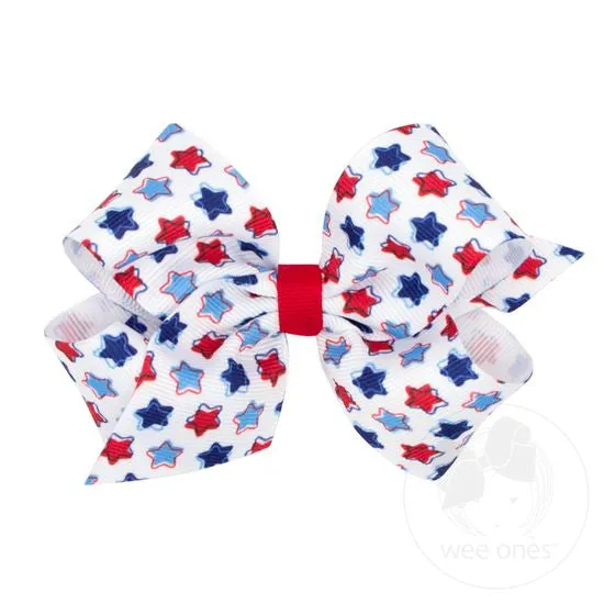 Medium Stars Grosgrain Hair Bow