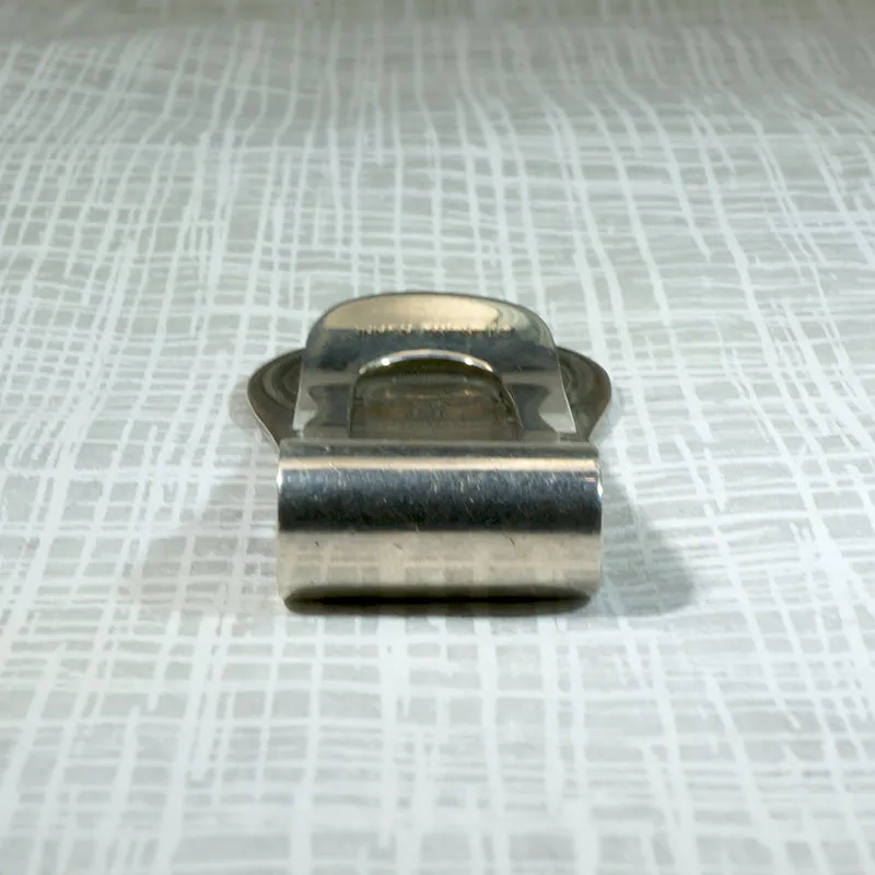 Mid-Century Sterling Money Clip with 50 Sen Piece