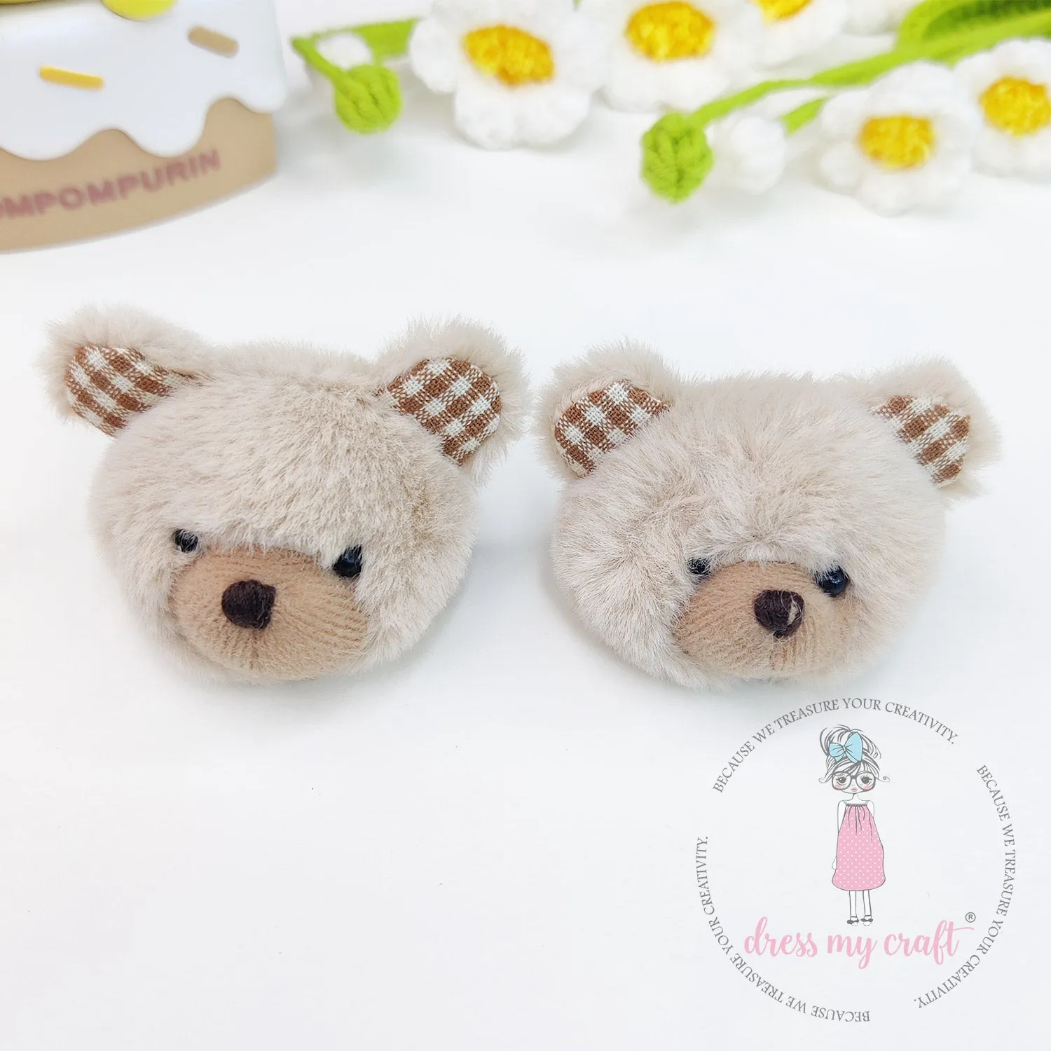 Miniature Muffin Teddy Bear Head