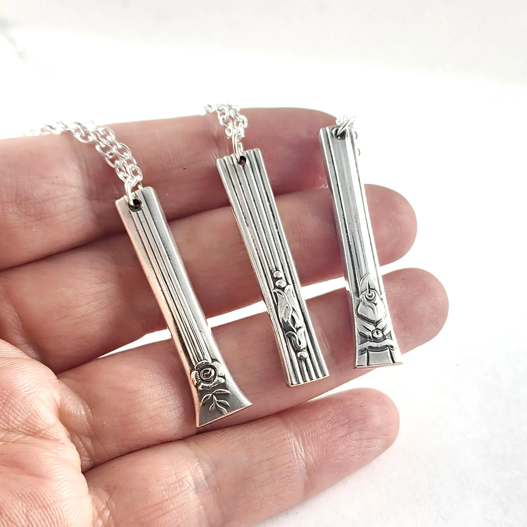 Mixed Bag Dainty Spoon Vertical Bar Necklace - Wholesale