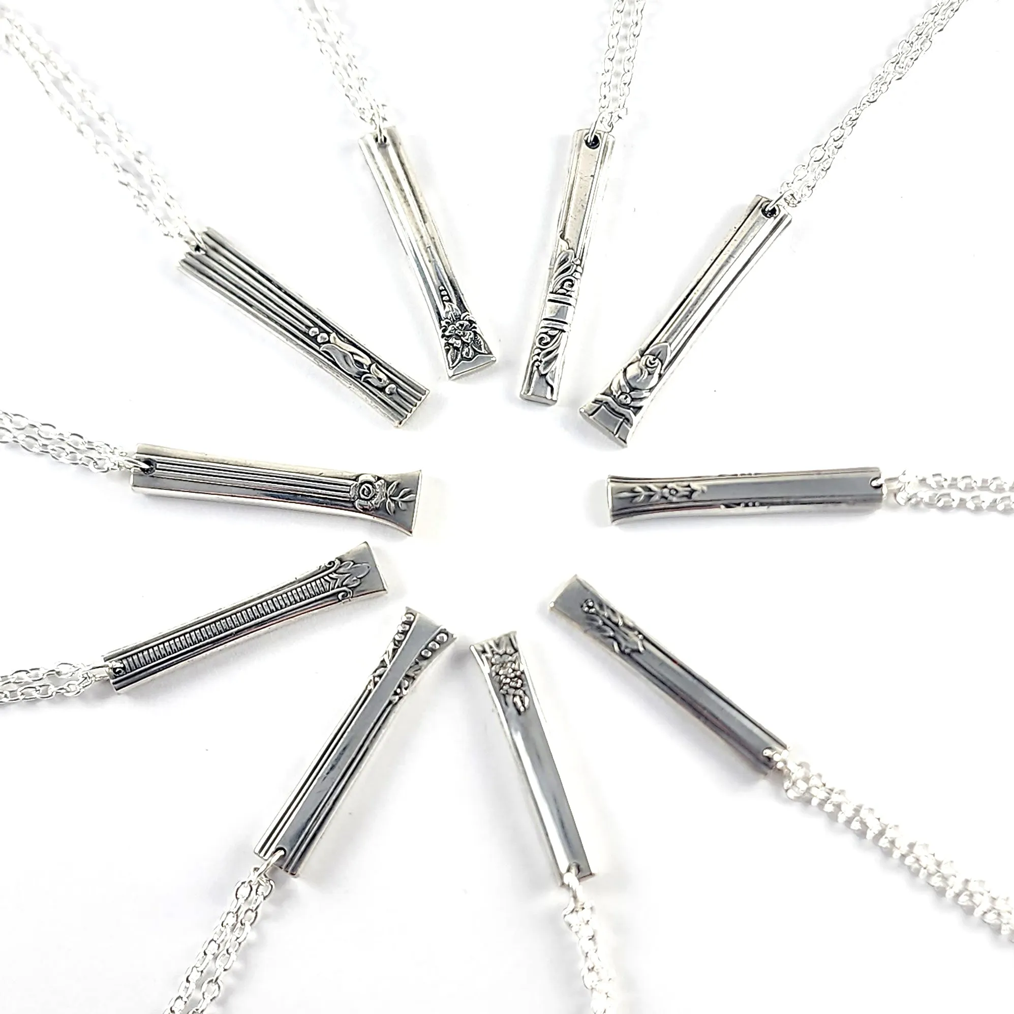 Mixed Bag Dainty Spoon Vertical Bar Necklace - Wholesale