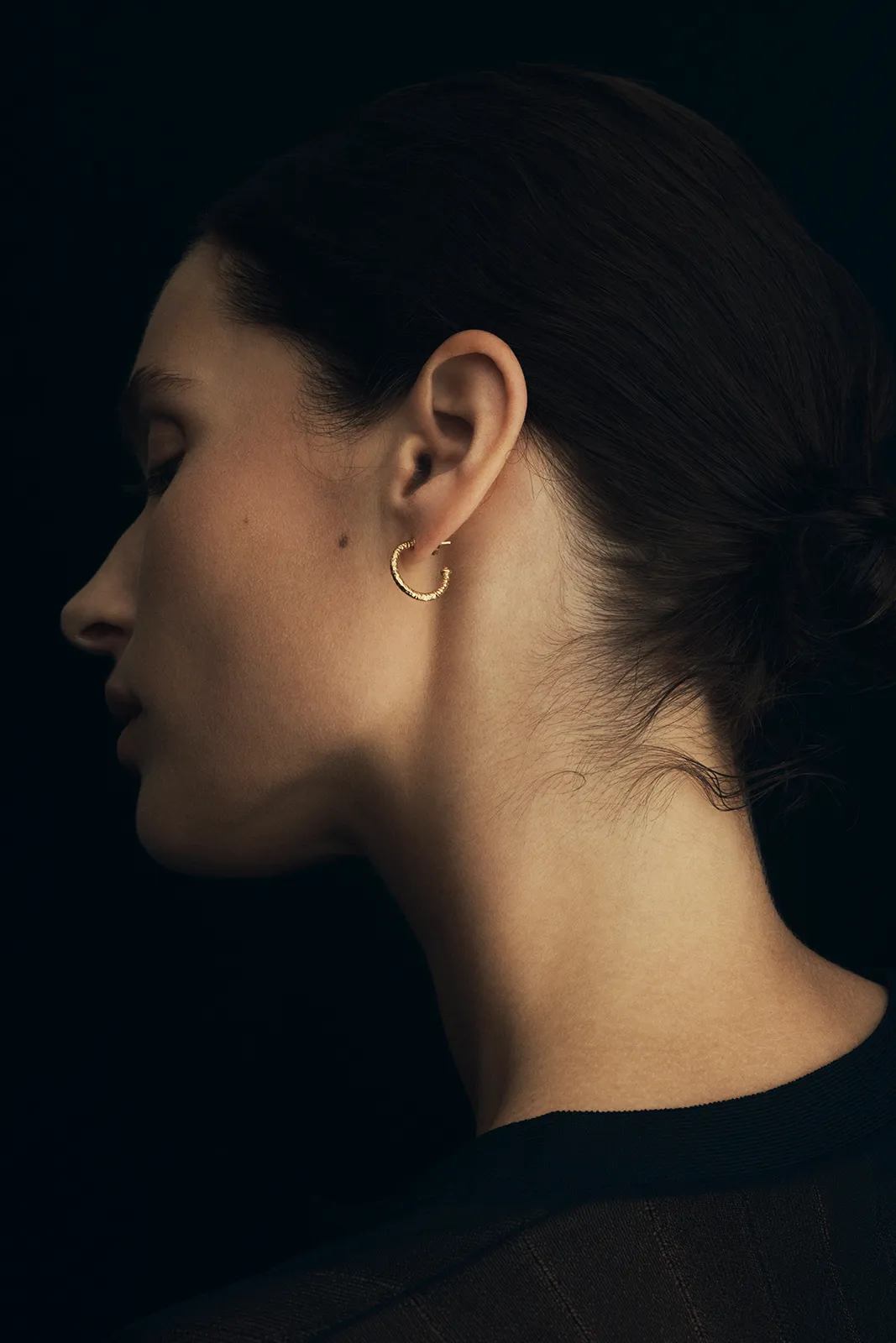 Molten Hoop Earrings - Gold
