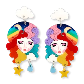 Moon Rainbow  🌝 🌈 - earrings - Set of 2
