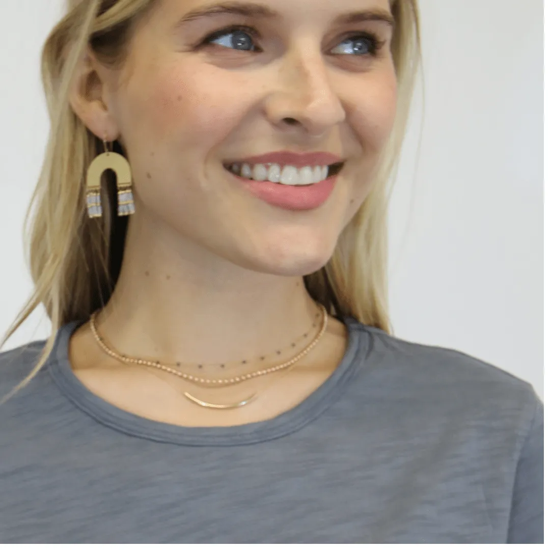 Moonglow Dangler - Gold Filled and Pewter