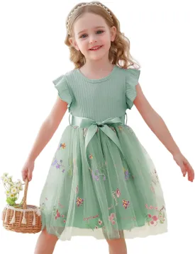 Nileafes Toddler Girl Tulle Dress Casual Summer Princess Dresses