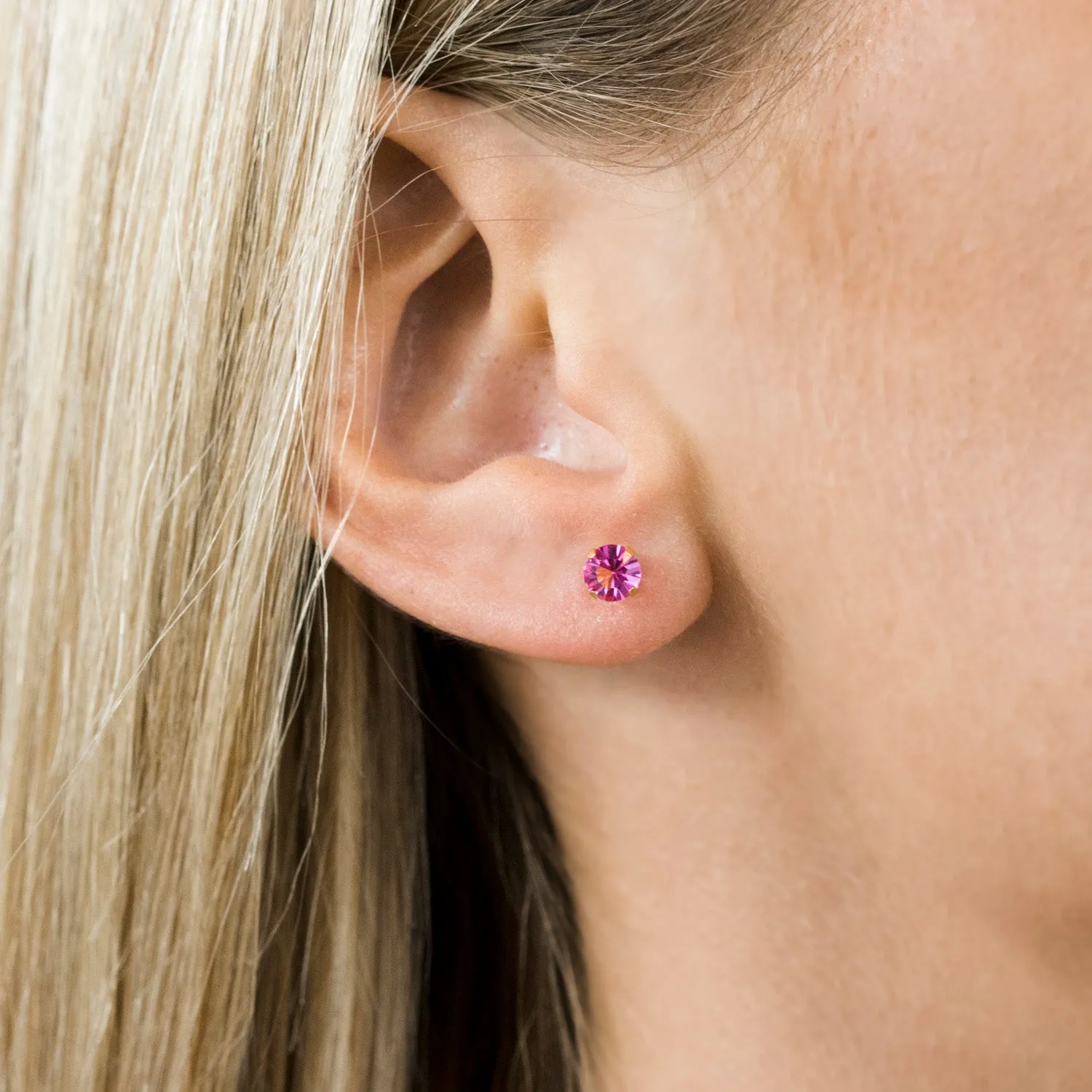October Birthstone 5mm Earrings