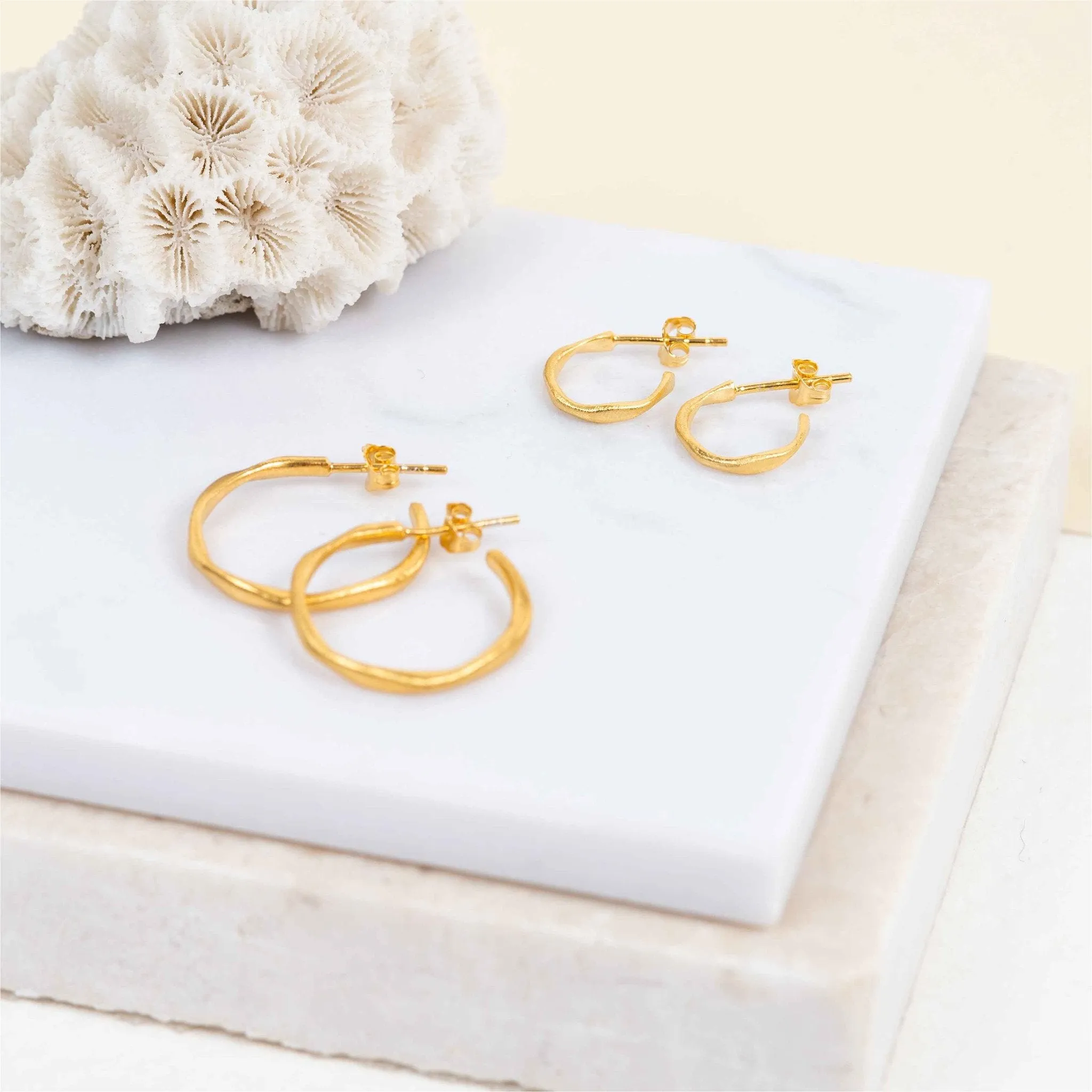 Olivera Piccolo Gold Vermeil Hoop Earrings