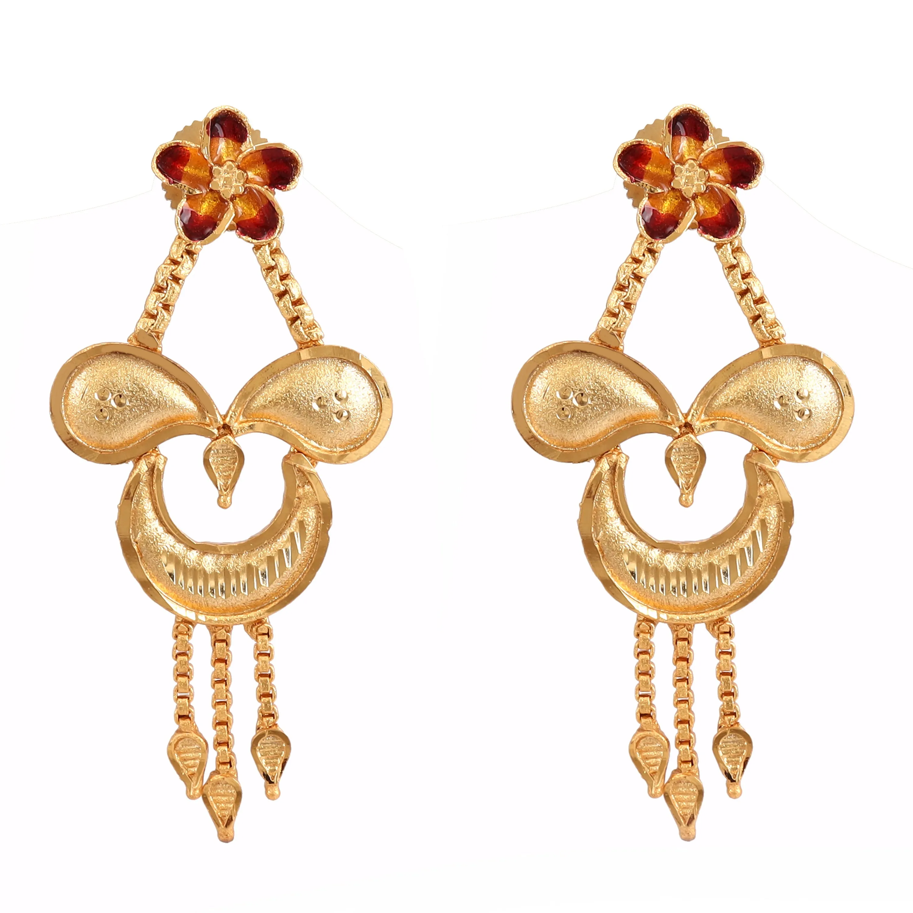 Pach Phul Pendant Set with Tassel