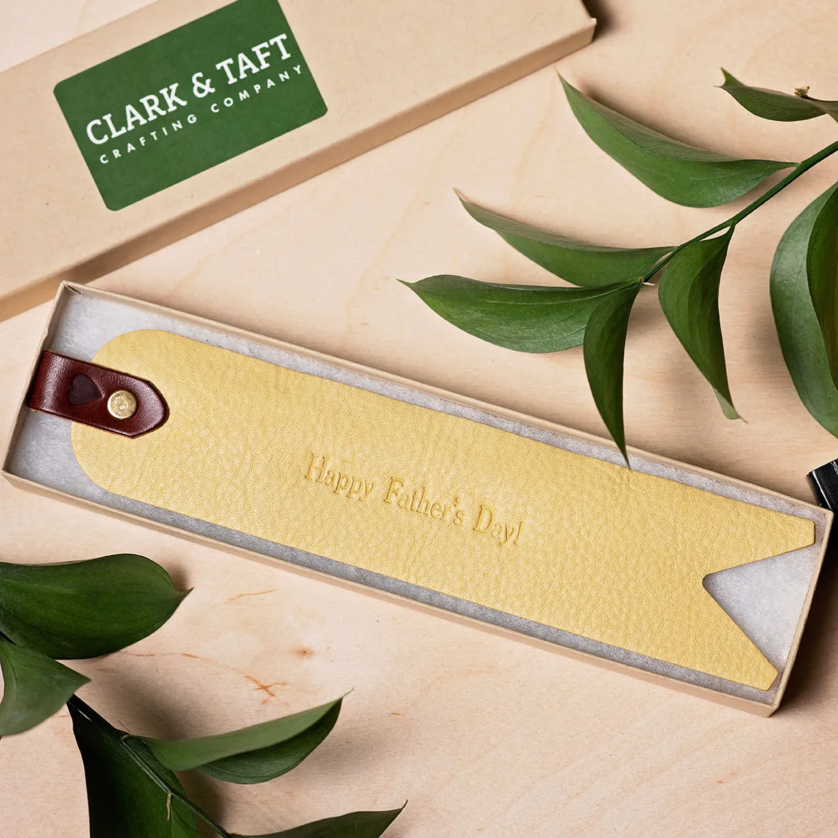 Personalized Leather Bookmark