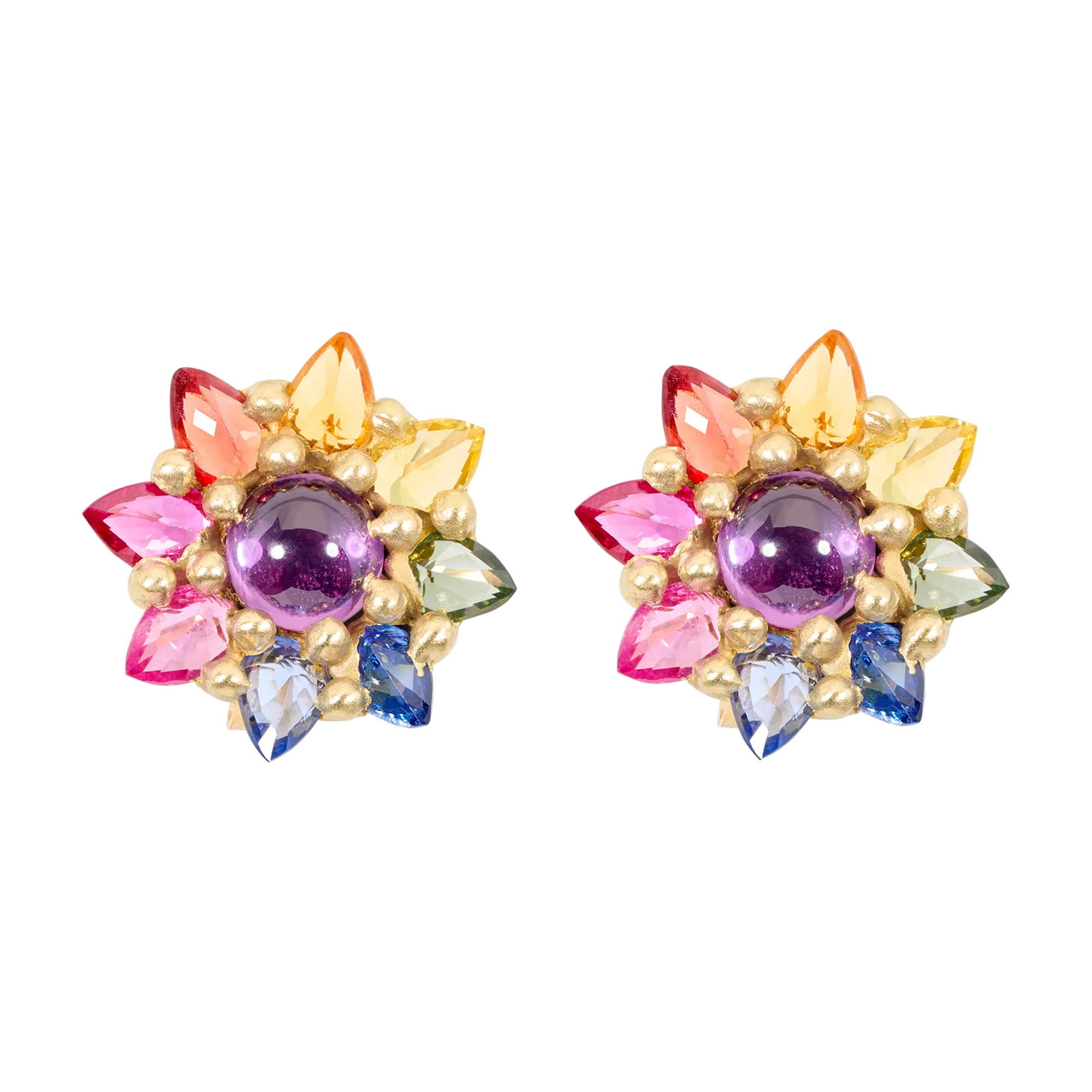 Rainbow Daisy Stud Earrings - Made to Order