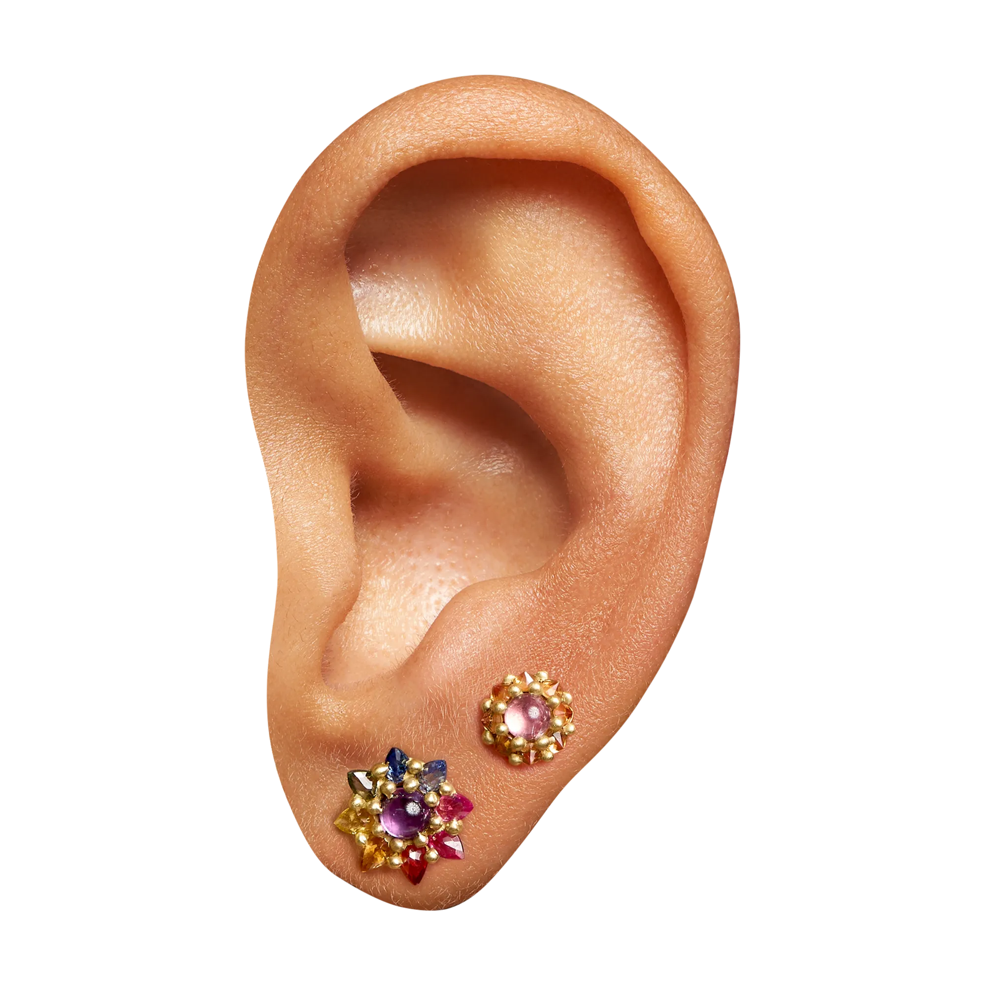 Rainbow Daisy Stud Earrings - Made to Order