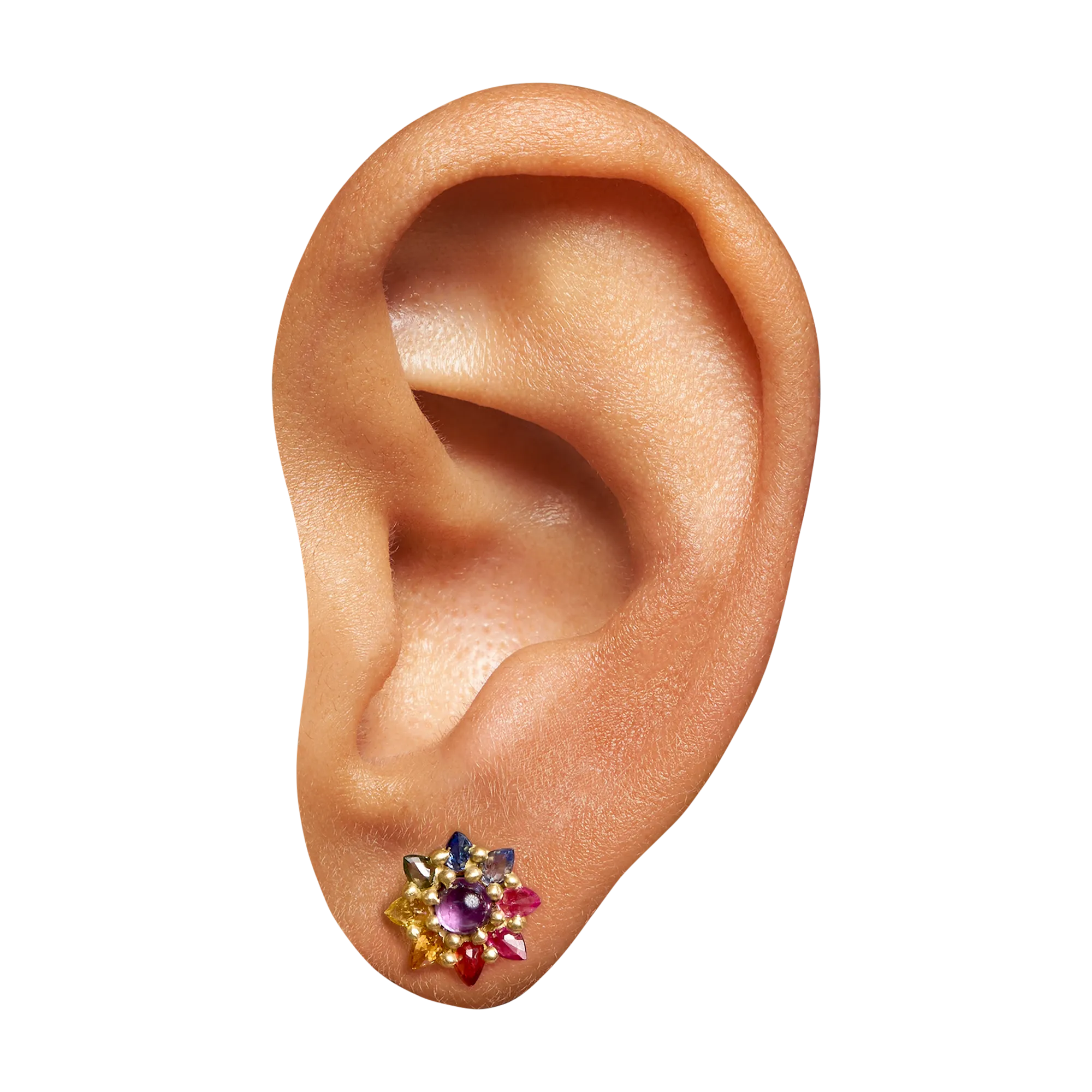 Rainbow Daisy Stud Earrings - Made to Order
