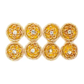 Round Floral Buti with Zari Wires for Craft, Trousseau Packing or Decoration - 11240