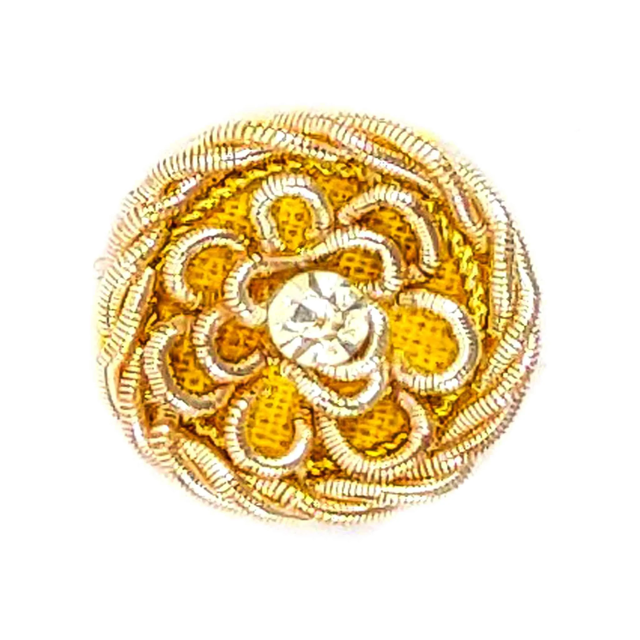 Round Floral Buti with Zari Wires for Craft, Trousseau Packing or Decoration - 11240