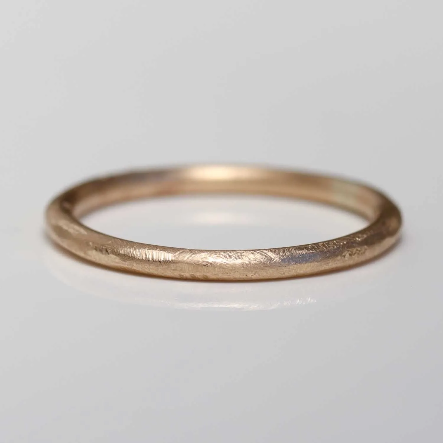 Rustic Textured Round Stacking Ring •