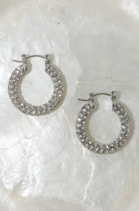 Silver Brilliance Hoop Earrings