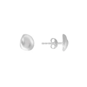 SILVER KESHI STUDS
