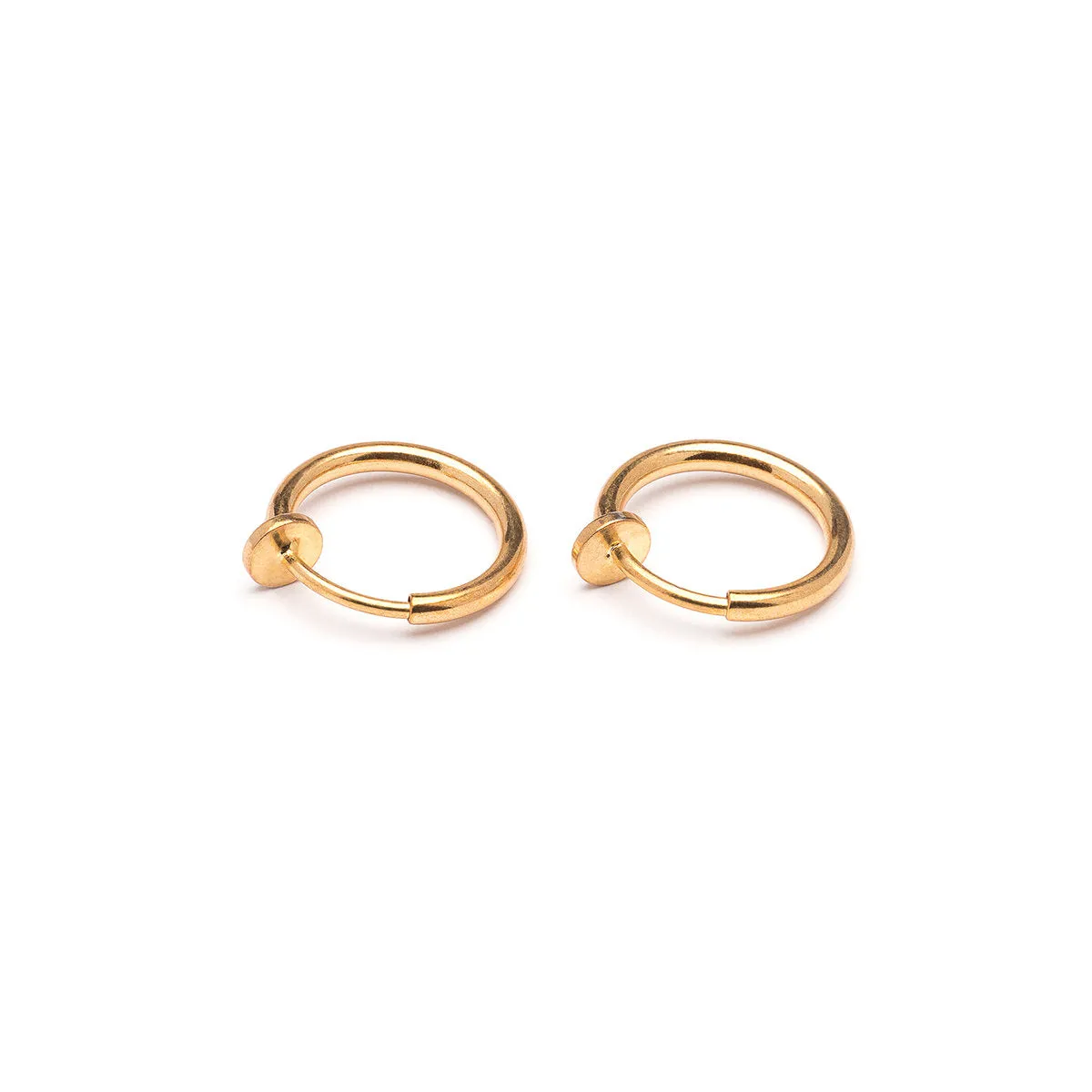 Small Clip On Hoop Earrings