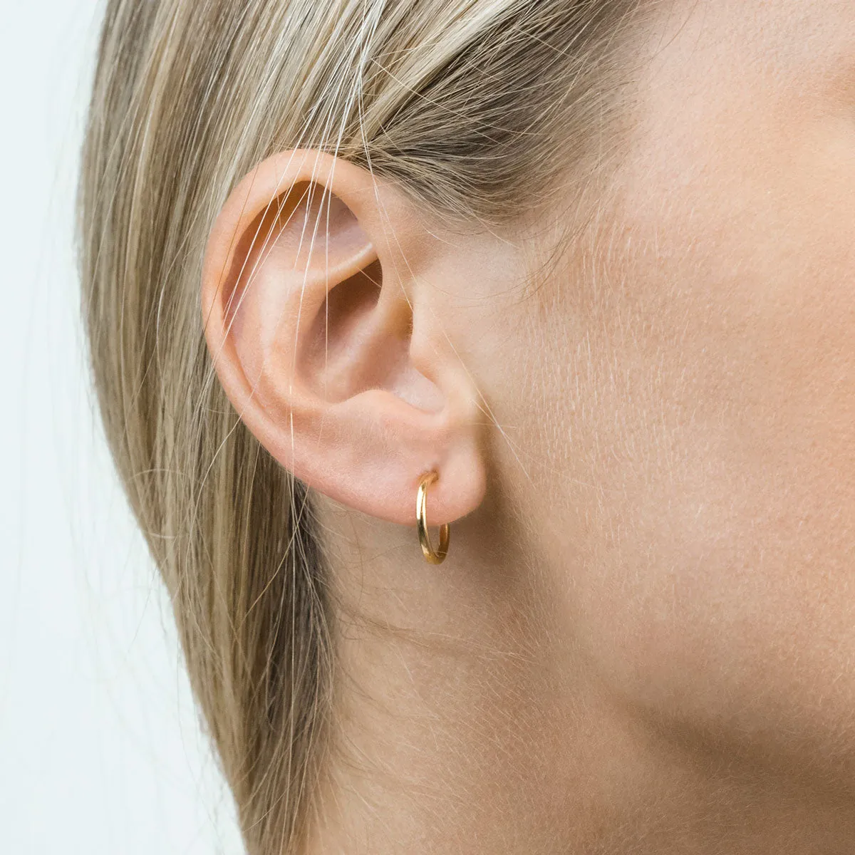 Small Clip On Hoop Earrings