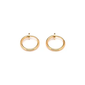 Small Clip On Hoop Earrings