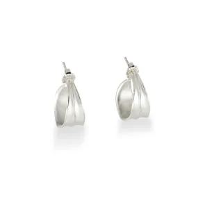 Small Leaf Hoop Earrings