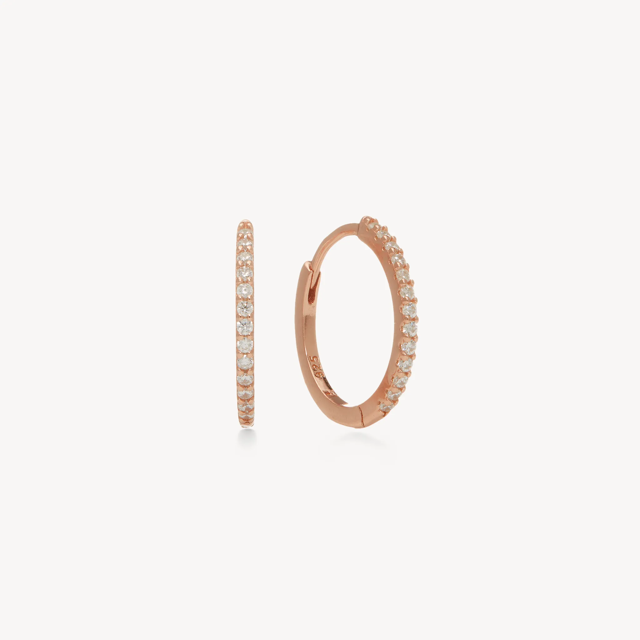 Small Pavé Hoop Earrings
