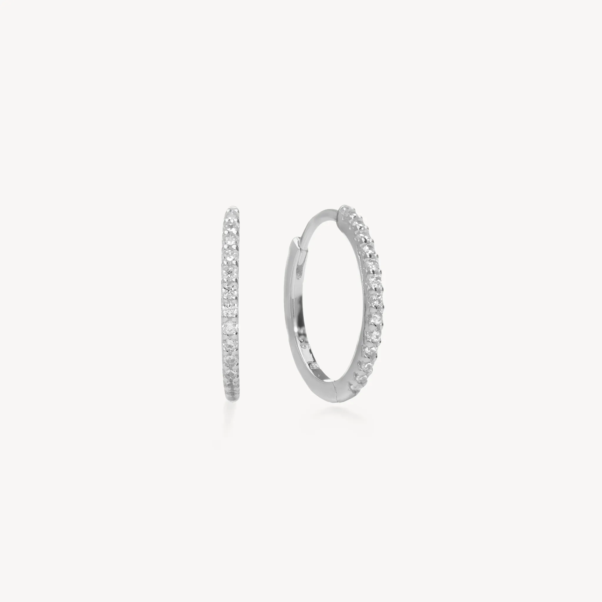 Small Pavé Hoop Earrings