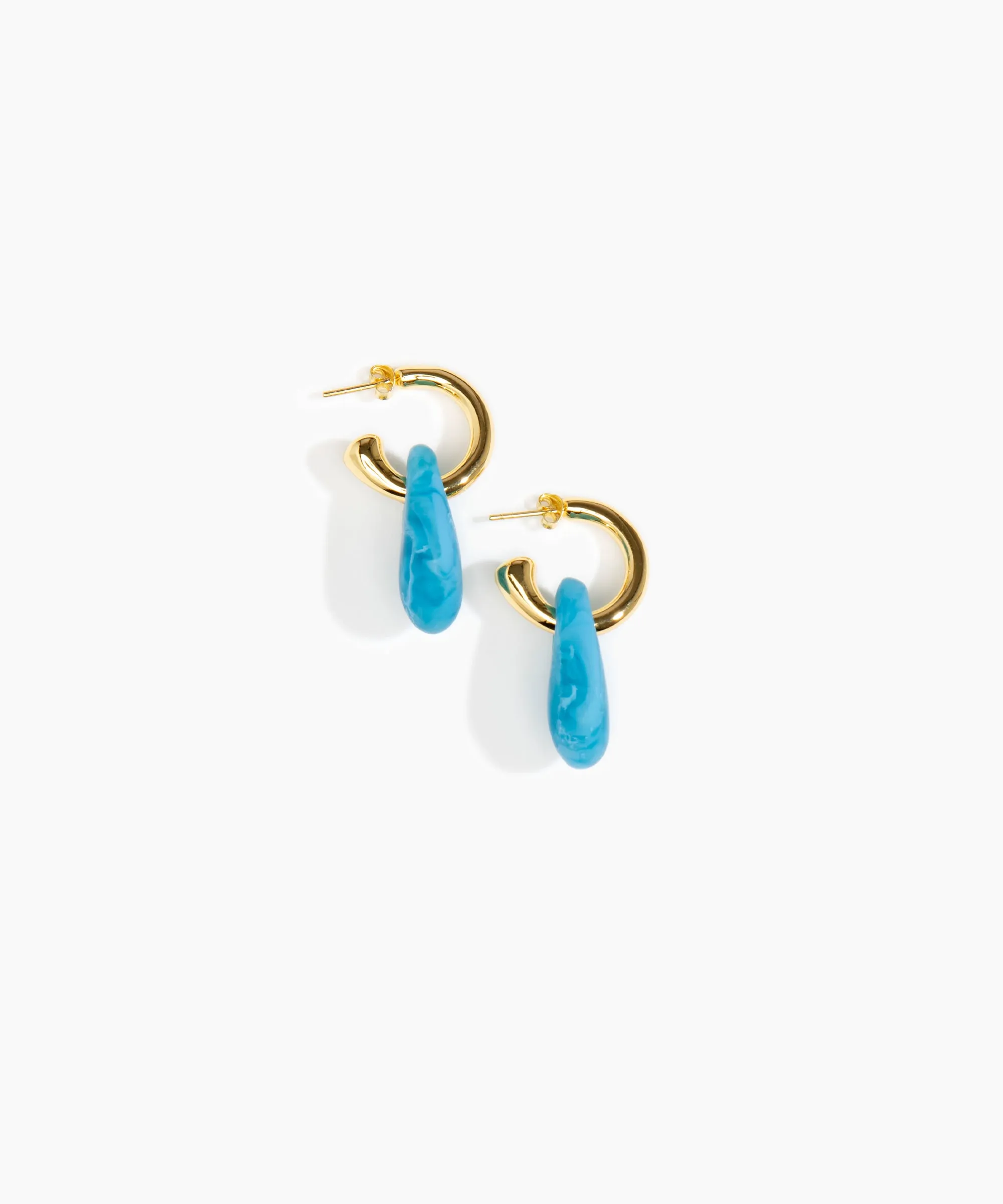 Small Rock Hoop Earrings