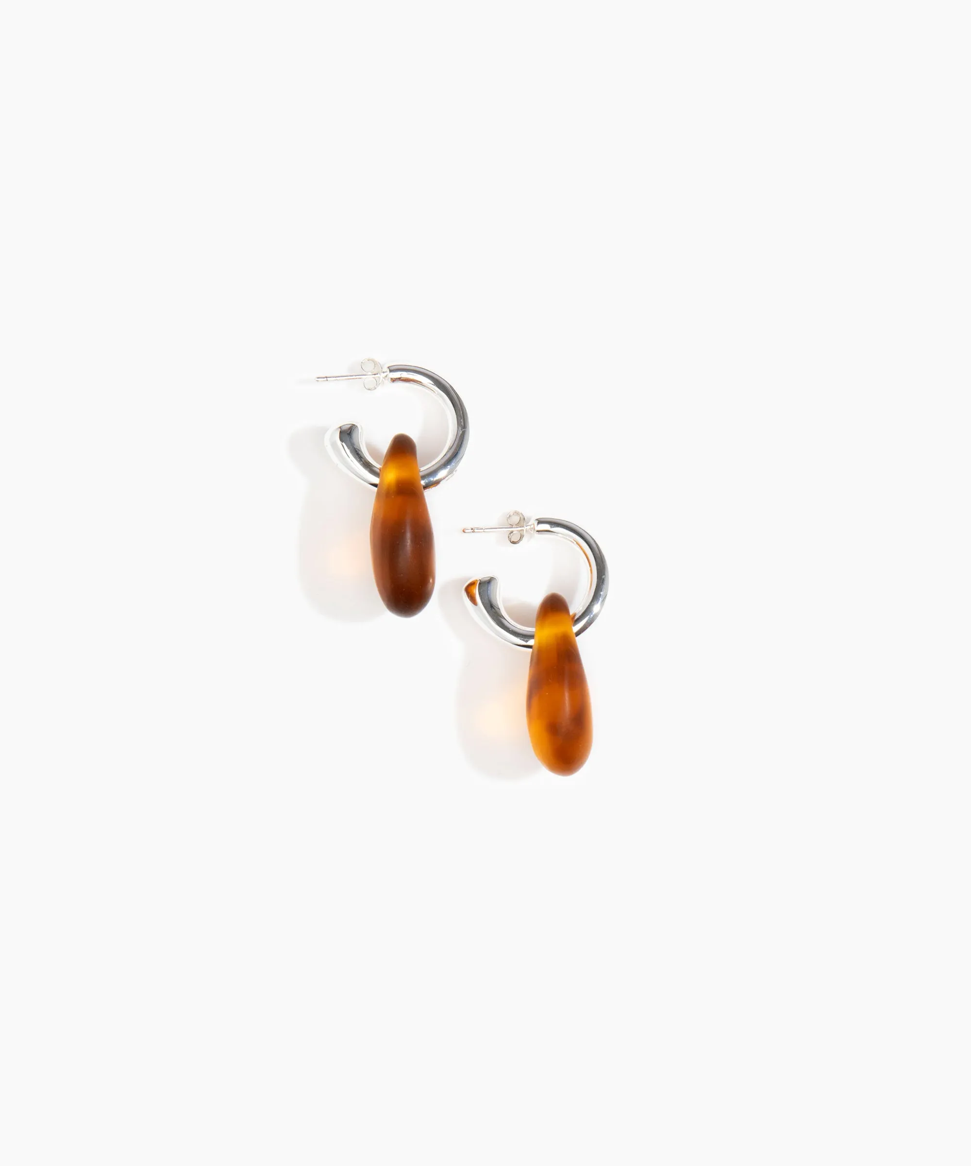 Small Rock Hoop Earrings