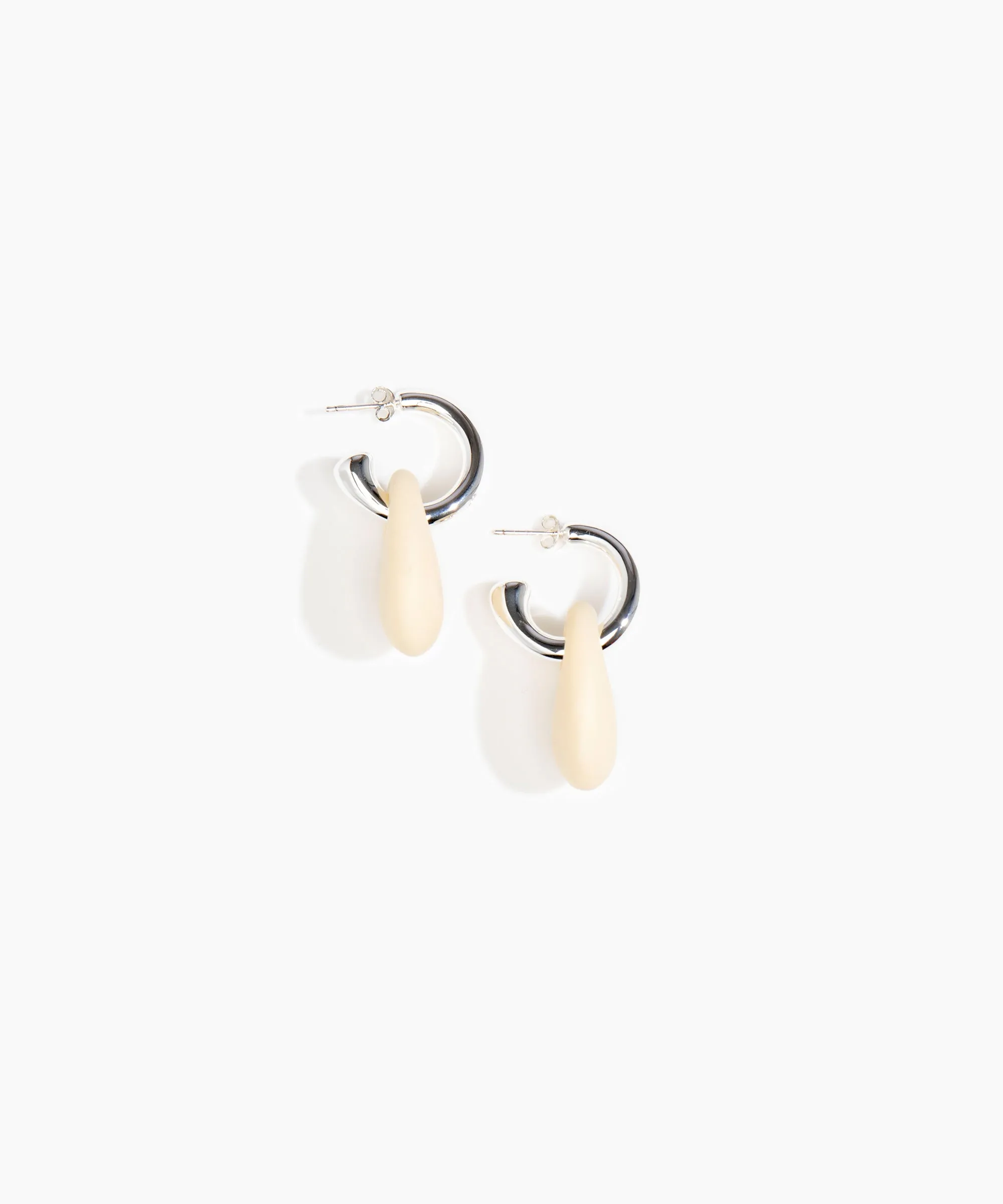Small Rock Hoop Earrings