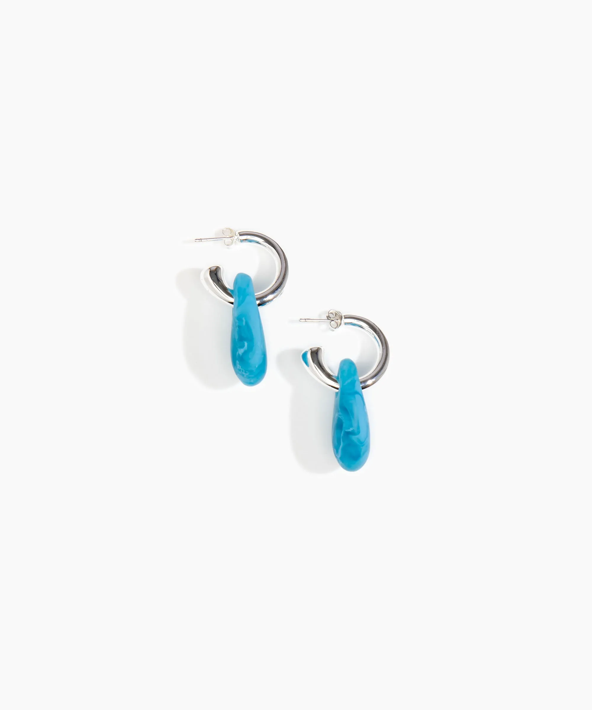 Small Rock Hoop Earrings